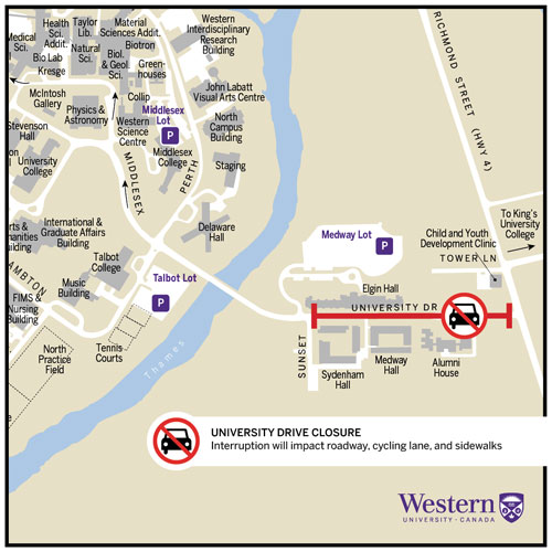 Map of road closure