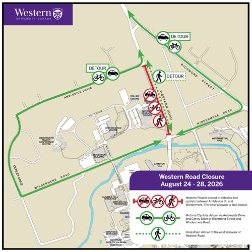 Map of road closure