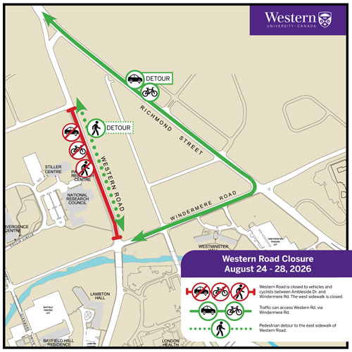 Map of road closure