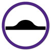purple circle with speed bump icon in the middle