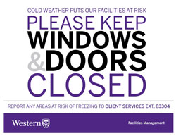 Words: Please keep windows and doors closed
