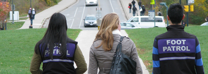 Foot Patrol Students walking
