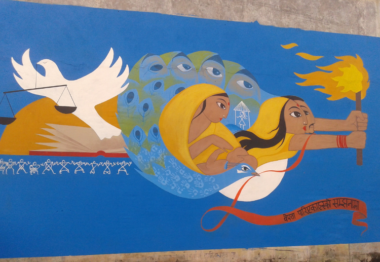 "Memory, Truth and Justice" community mural, Bardiya province, Nepal