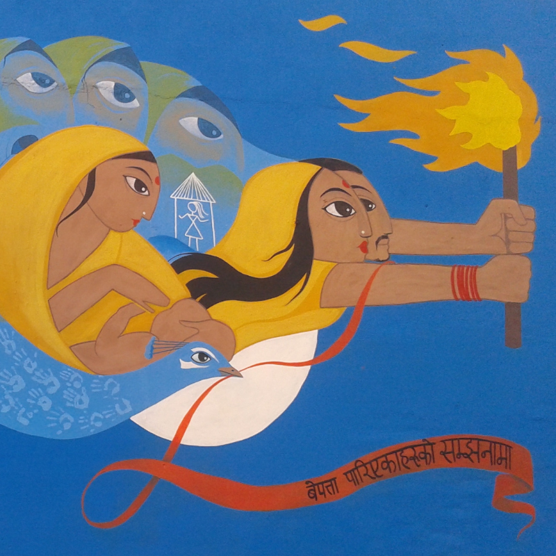Community mural in Nepal