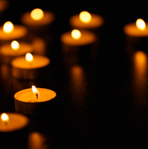 a row of candles