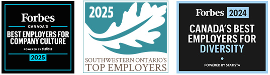 Logos for top employer rankings logos.