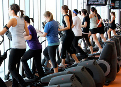 People at treadmills