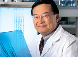 Research male research in a lab coat