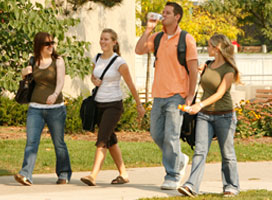 visitors on campus