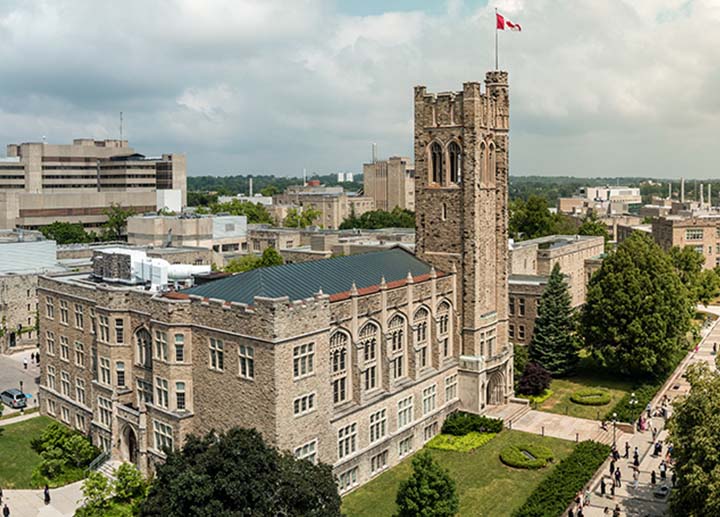 A shot of UC Tower at Western University