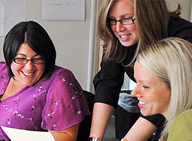 a group of female staff