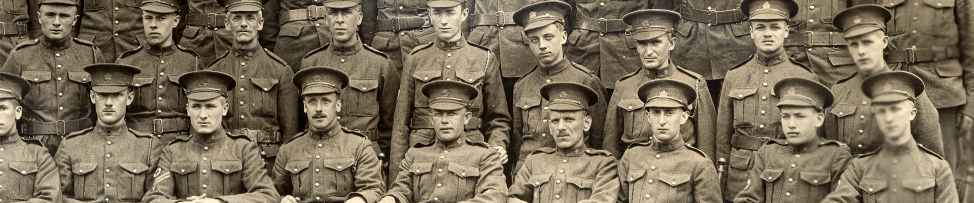Canadian Soldiers posing for a group image
