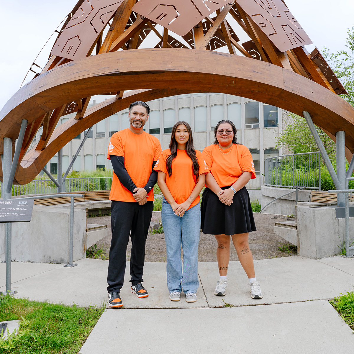 Students in Orange Shirts