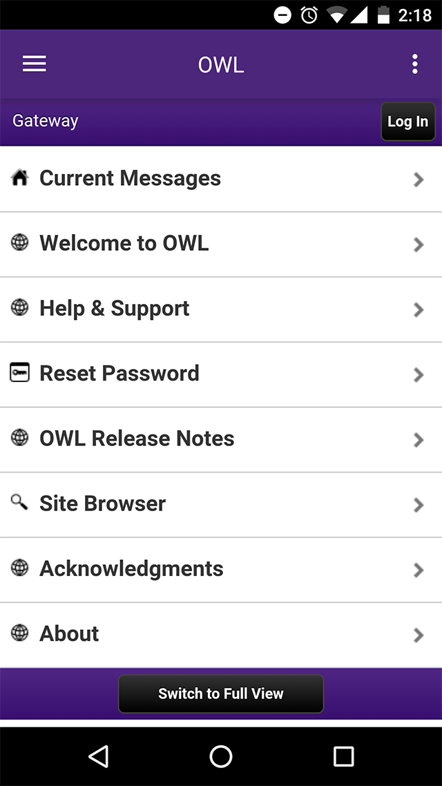 Owl screenshot