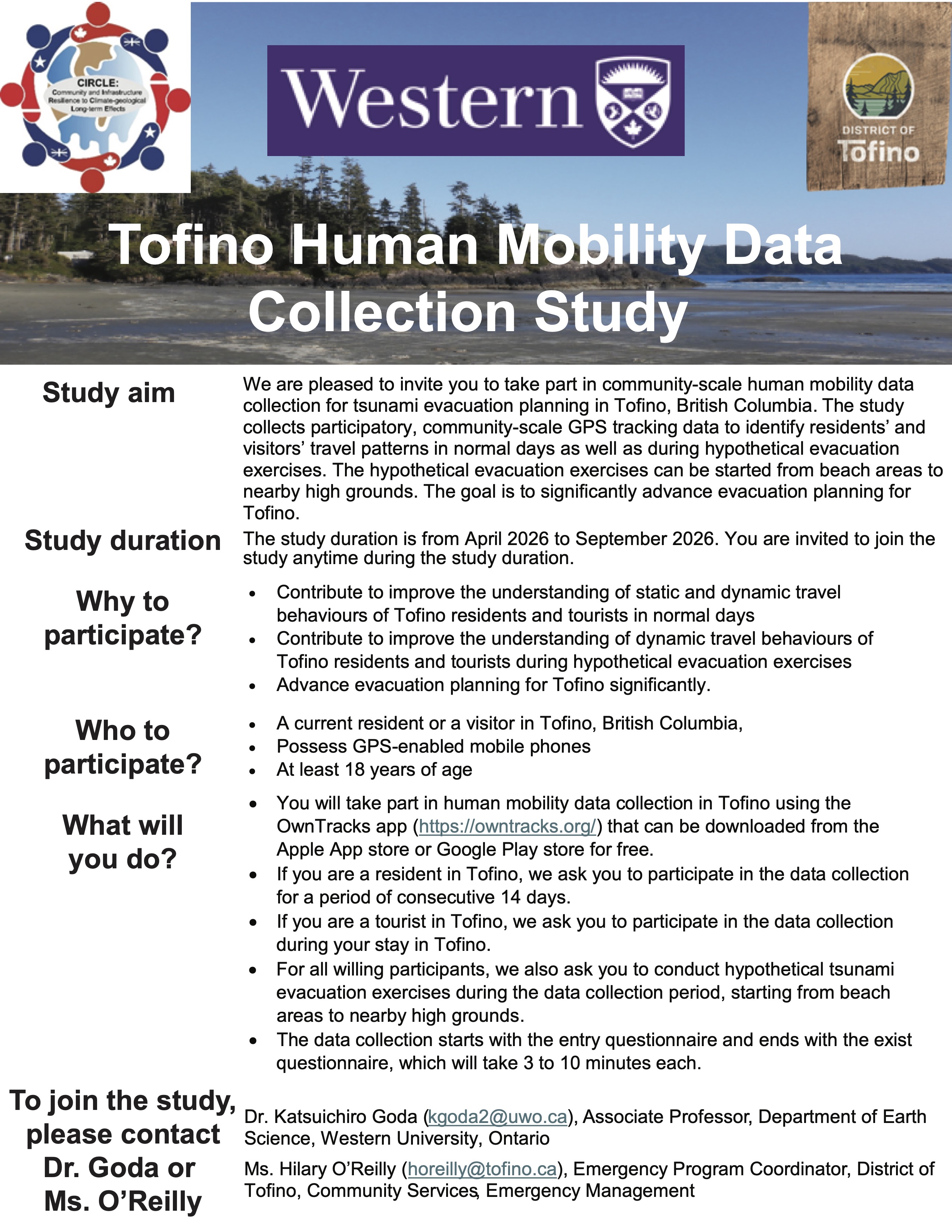 2026 Tofino Human Mobility Study