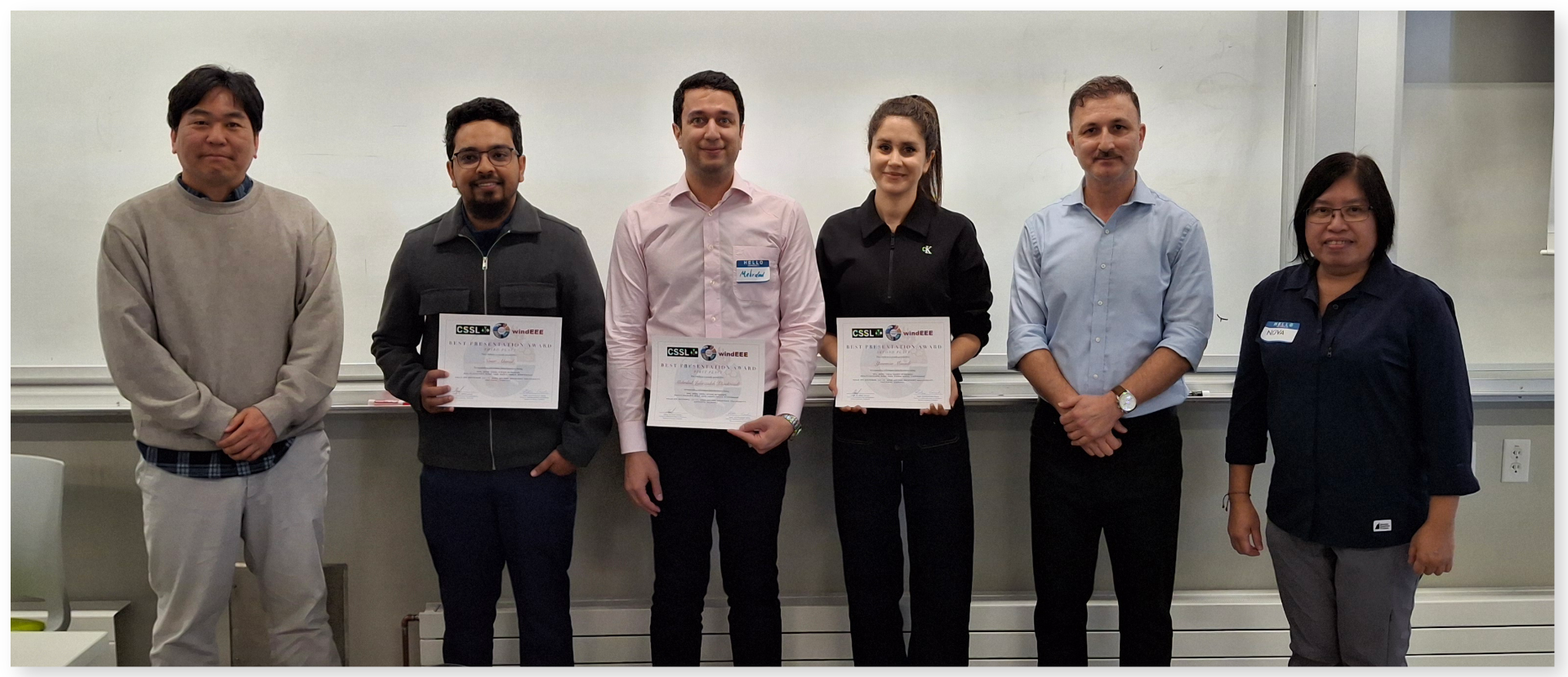 The winners of student competition