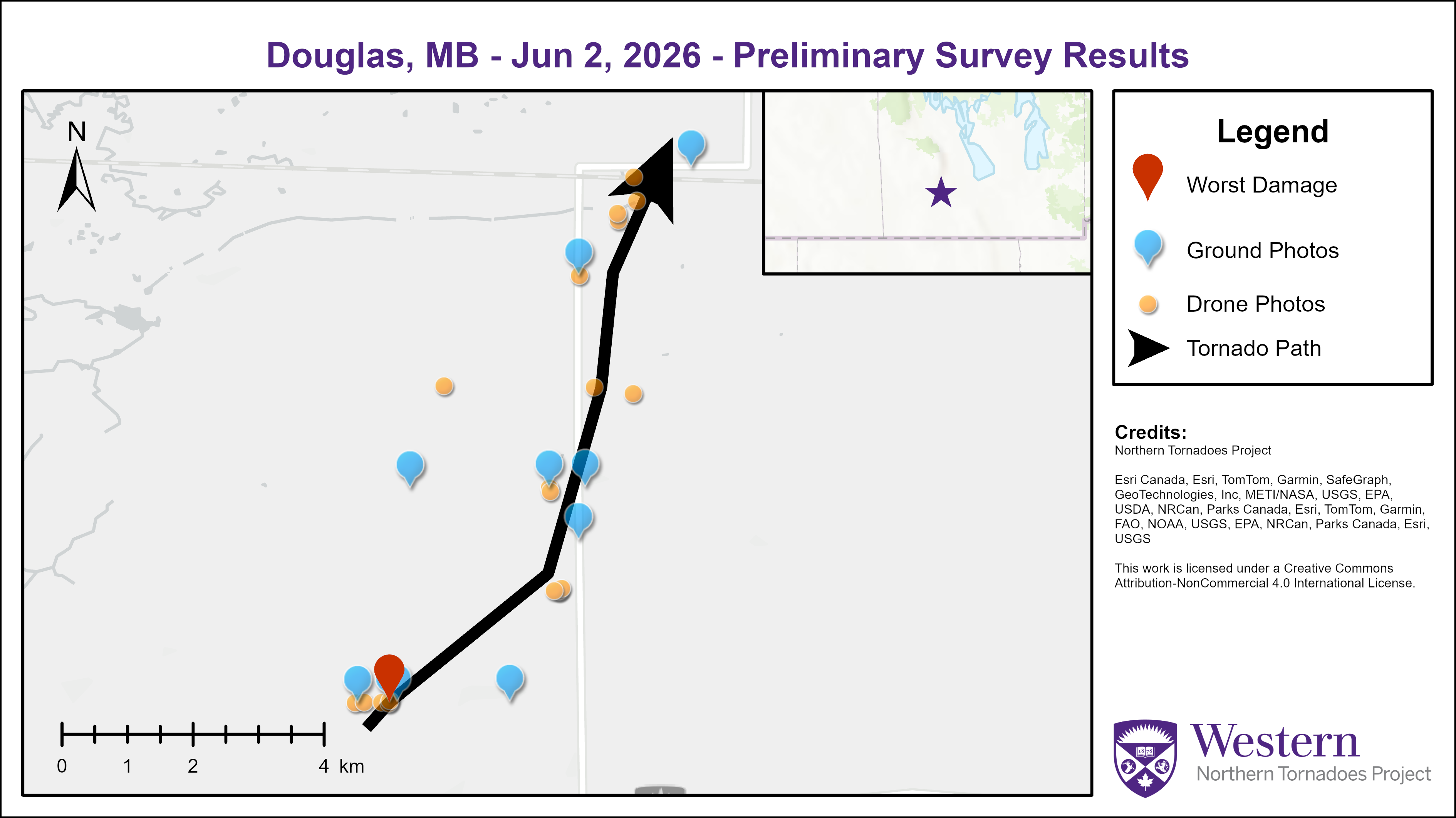 Survey summary map