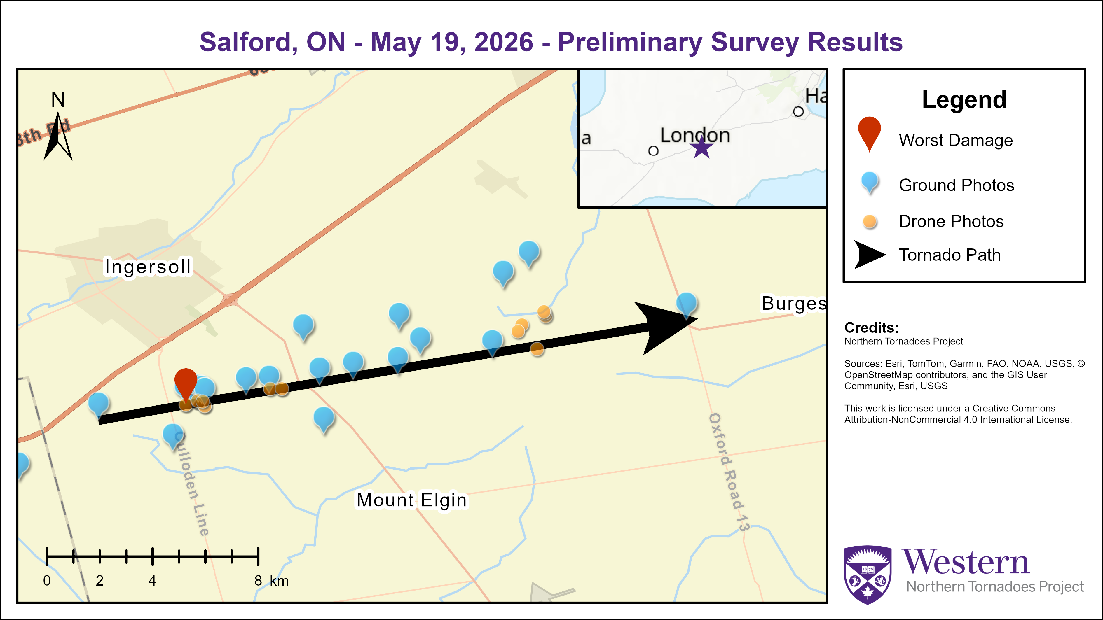 Survey summary map