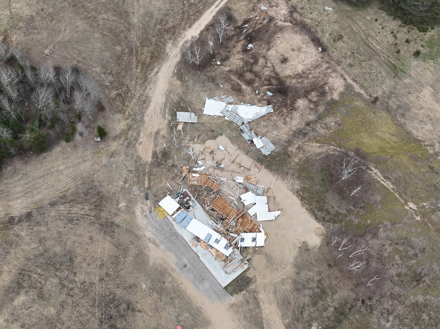 Damage - drone photo