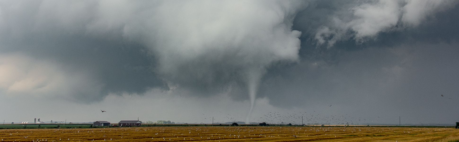 tornado over fields in ontario