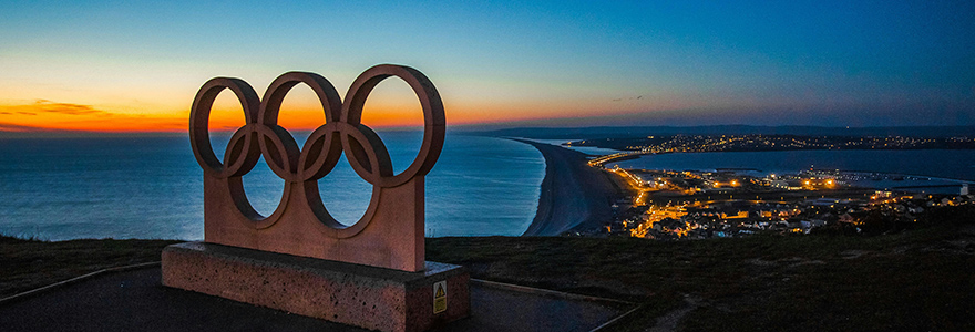Olympic Rings by Beach
