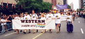 UWO students and Pride Library volunteers at Toronto's Pride Parade.