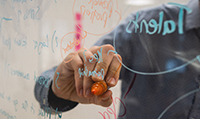 Writing on a glass board