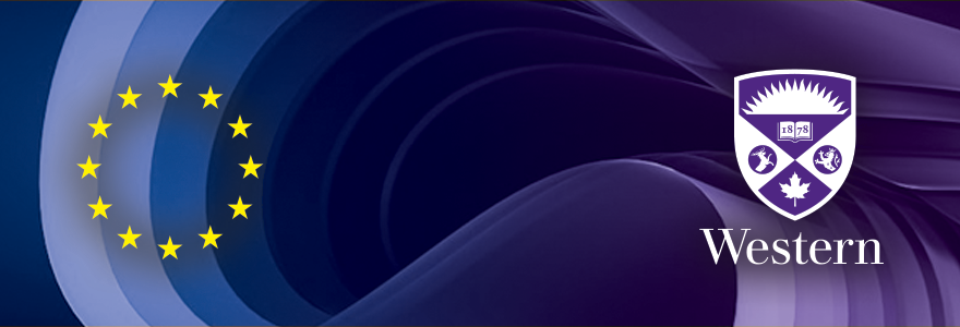 European Union stars and Western logo
