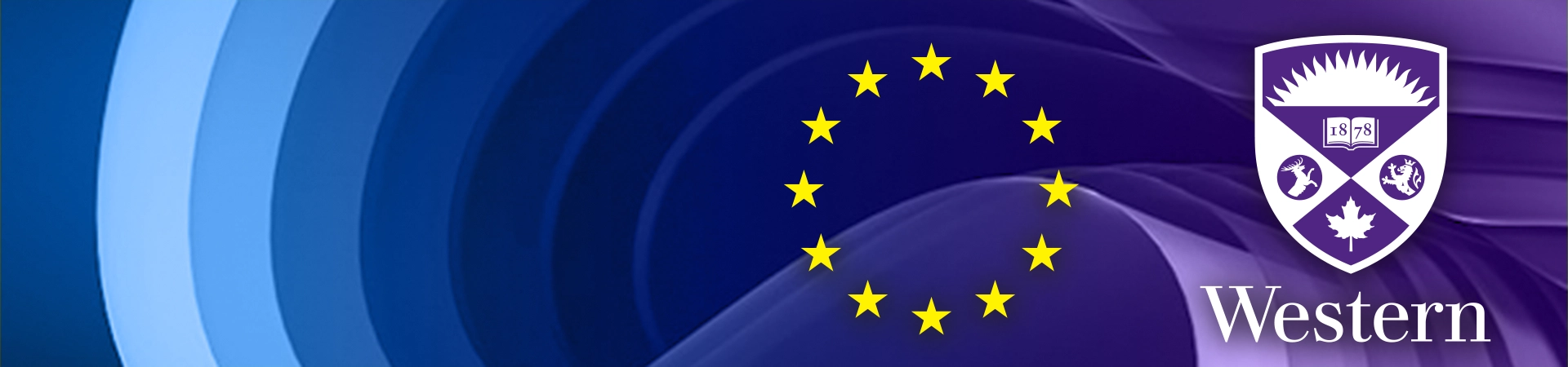 European Union and Western Brandmarks over color background