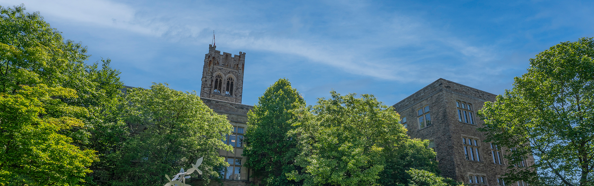 University College Tower in the summer