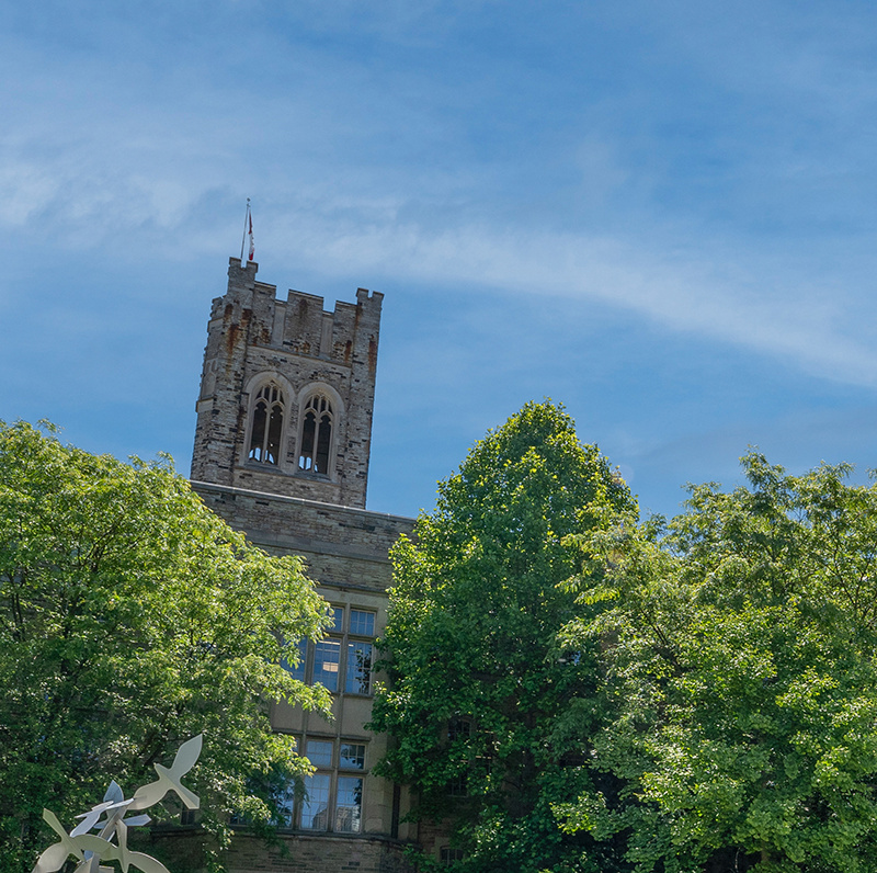 University College Tower in the summer