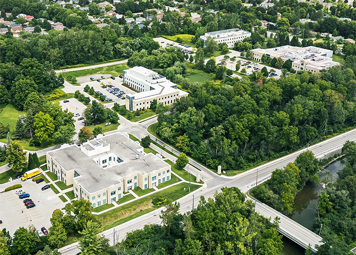 Drone photo of Western Research Parks' Discovery Park