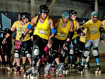 Weerasuriya destresses on the roller rink.