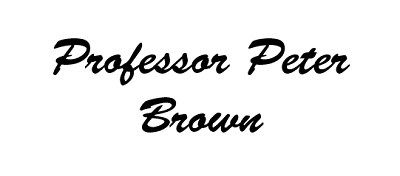 Handwritten Script: Peter Brown Sponsor Recognition