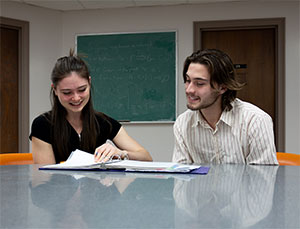 Chloe Cohosey (left) with Directed Reading Program mentor Aaron Huntley