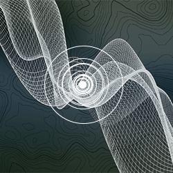 Topographical Map with Seismic Waves