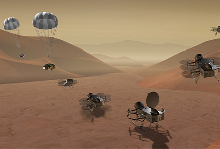 Titan Landing on Saturn, Copyright NASA