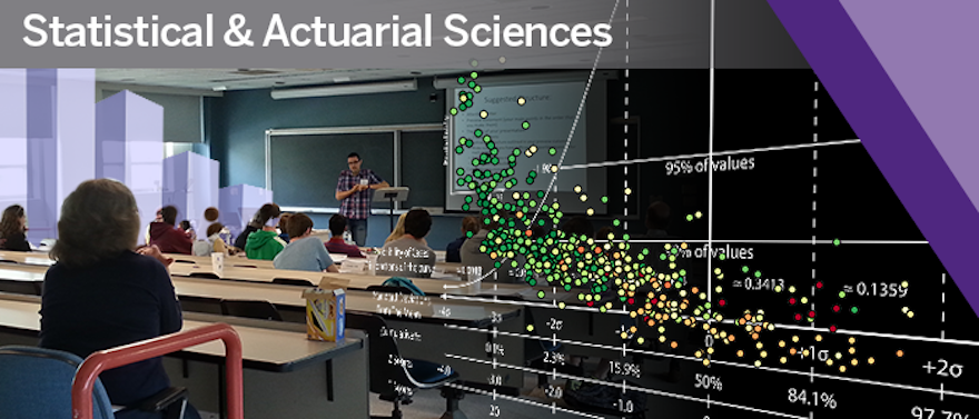 Students in classroom, plot of data superimposed