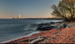 He's work tracked microbial source in the Great Lakes watershed sources.