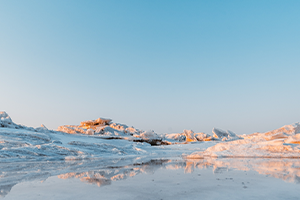 Arctic Image - Ice and snow with blue sky