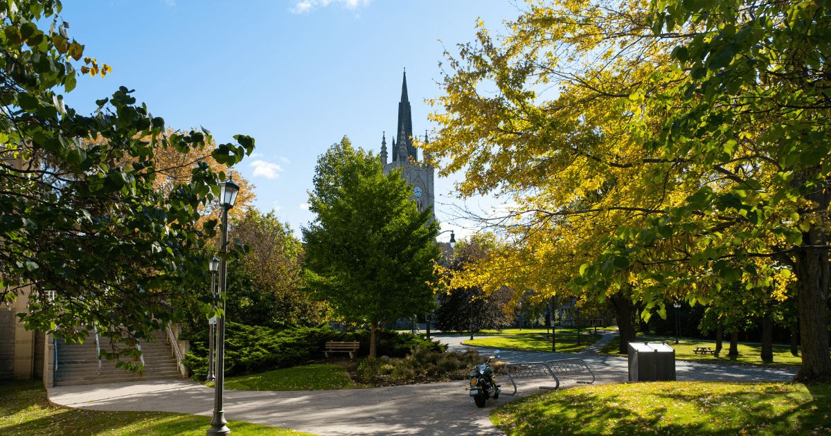 A photo of Middlesex College during the fall