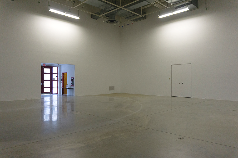 A view of the empty Artlab gallery