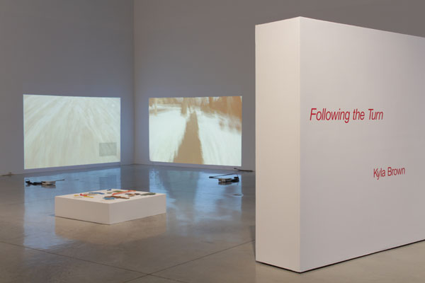 installation view, two video projections