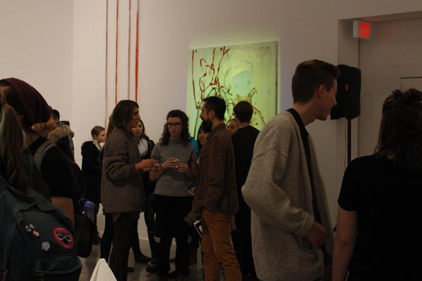 exhibition reception in gallery