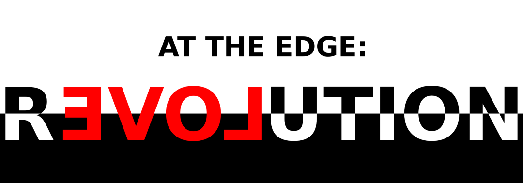 the word revolution with evol bakcwards to spell LOVE