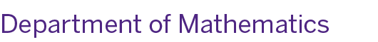 Department of Mathematics