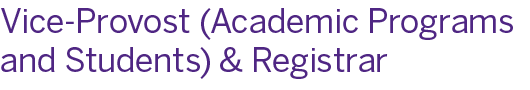 Vice Provost Academic